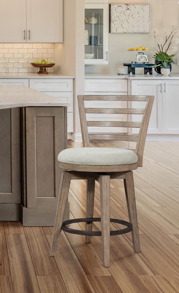 American Woodcrafters - Meadowbrook Counter Height Swivel Stool - Brown - D-2600-349-25F veiw 6