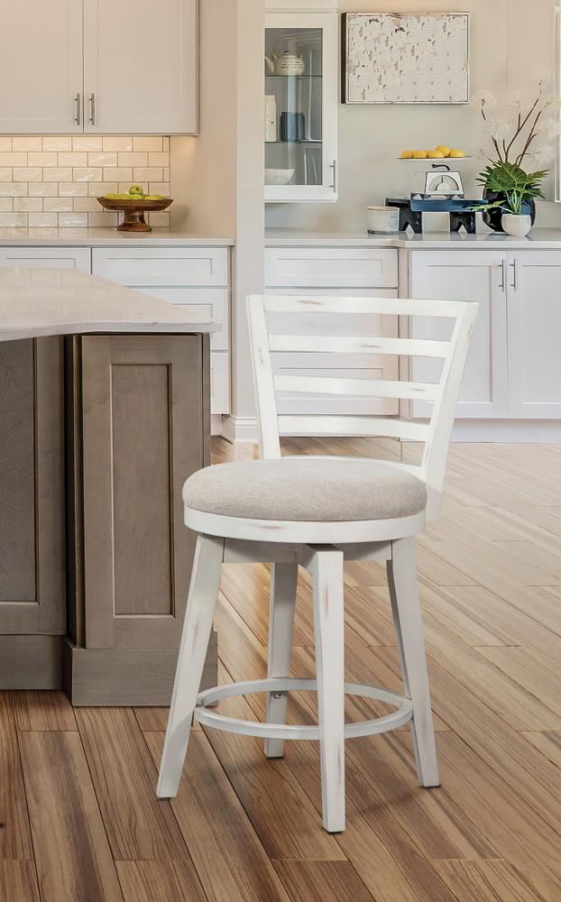 American Woodcrafters - Meadowbrook Counter Height Swivel Stool - Whitewashed - D-2610-350-25F veiw 4