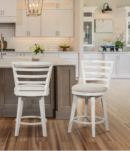 American Woodcrafters - Meadowbrook Counter Height Swivel Stool - Whitewashed - D-2610-350-25F veiw 5