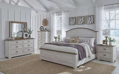 American Woodcrafters - Meadowbrook Double Dresser with Mirror - Whitewash - 2610-DDMR veiw 4