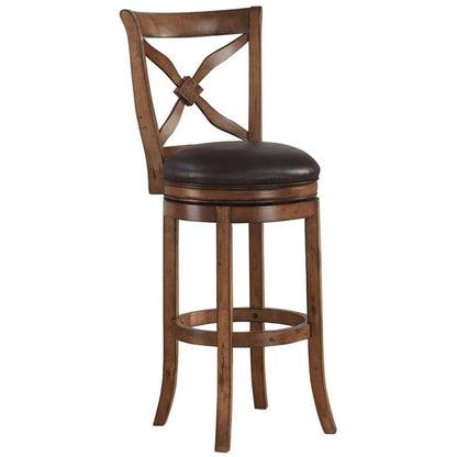 American Woodcrafters - Provence Stool w/Back and Wood Frame - Light Oak - B2-201-34LSU veiw 1