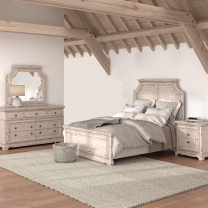 American Woodcrafters - Providence 4 Pc Panel Bedroom Set - Queen Bed, Dresser, Mirror, 3 Drawer Nightstand - 1910-QPNPN-4PC veiw 1