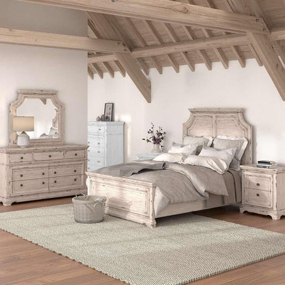 American Woodcrafters - Providence King Panel 4 Piece Bedroom Set - Antique White - 1910-KG4PC veiw 1