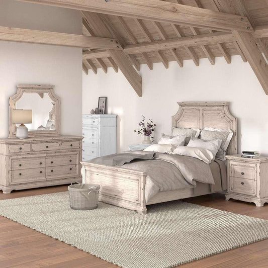 American Woodcrafters - Providence King Panel 4 Piece Bedroom Set - Antique White - 1910-KG4PC veiw 1