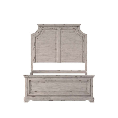 American Woodcrafters - Providence King Panel Bed - Antique White - 1910-66PAN veiw 1