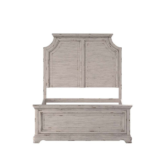 American Woodcrafters - Providence King Panel Bed - Antique White - 1910-66PAN veiw 1