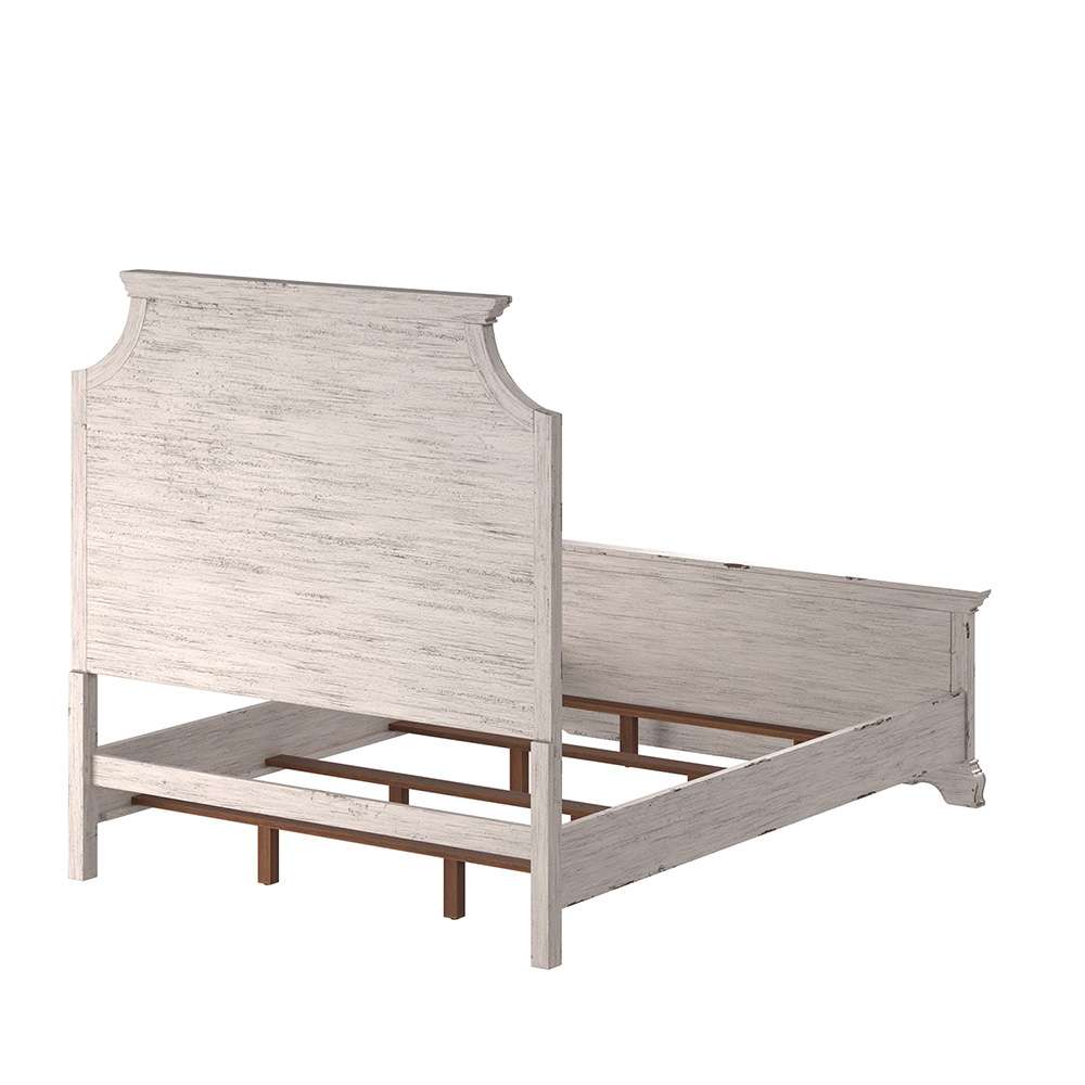 American Woodcrafters - Providence King Panel Bed - Antique White - 1910-66PAN veiw 3