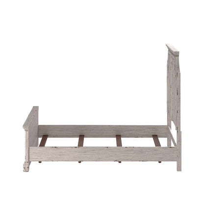 American Woodcrafters - Providence King Panel Bed - Antique White - 1910-66PAN veiw 4