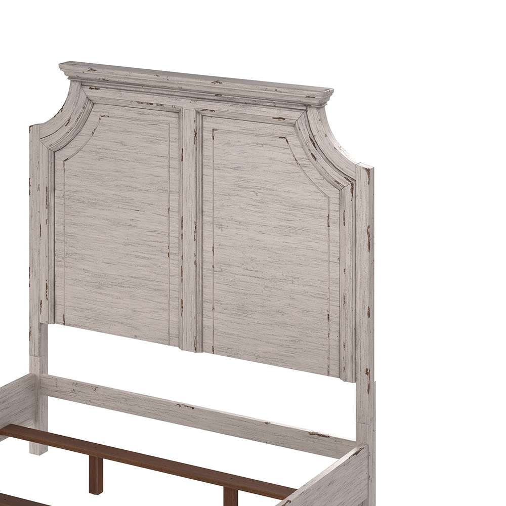 American Woodcrafters - Providence King Panel Bed - Antique White - 1910-66PAN veiw 5