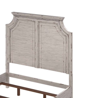 American Woodcrafters - Providence King Panel Bed - Antique White - 1910-66PAN veiw 5