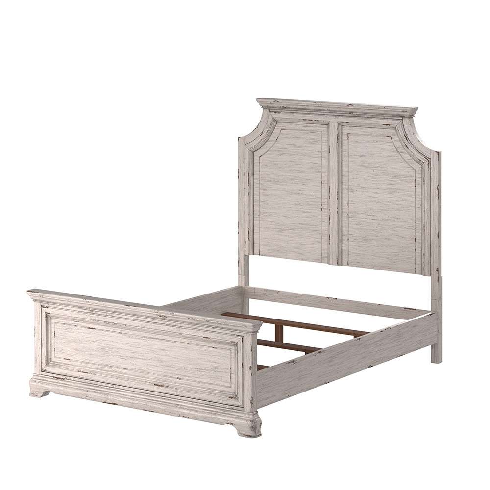 American Woodcrafters - Providence Queen Panel Bed - Antique White - 1910-50PAN veiw 2