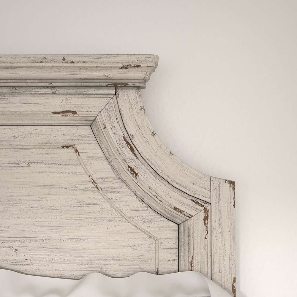 American Woodcrafters - Providence Queen Panel Bed - Antique White - 1910-50PAN veiw 9