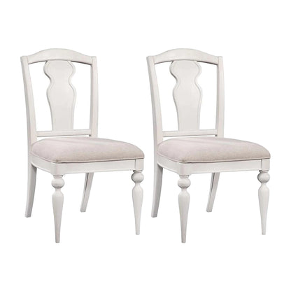 American Woodcrafters - Rodanthe Dining Splat Back Side Chair - Set of 2 - Dove White - D-3910-670