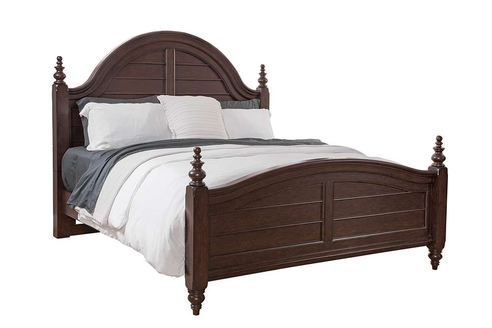 American Woodcrafters - Rodanthe King Panel Bed - Cherry Brunette - 3900-66PNPN veiw 1