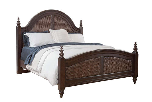 American Woodcrafters - Rodanthe King Woven Bed - Cherry Brunette - 3900-66WOWO veiw 1