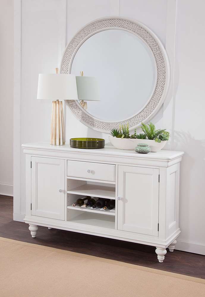 American Woodcrafters - Rodanthe Server - Dove White - D-3910-590 veiw 3