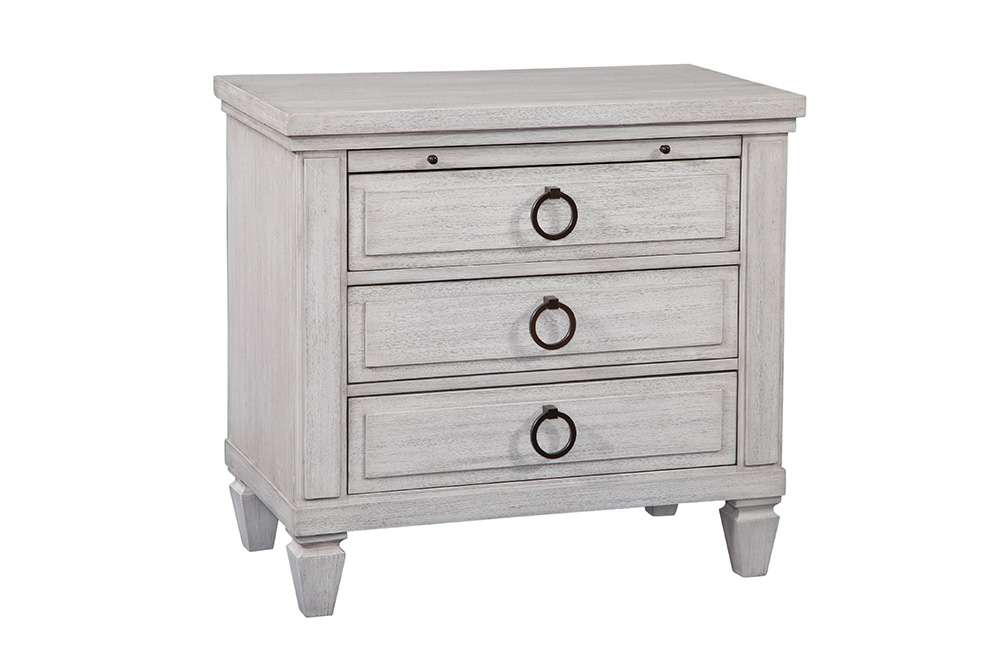 American Woodcrafters - Salter Path 3-Drawer Nightstand - White with Grain - 1020-431 veiw 1