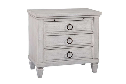 American Woodcrafters - Salter Path 3-Drawer Nightstand - White with Grain - 1020-431 veiw 1