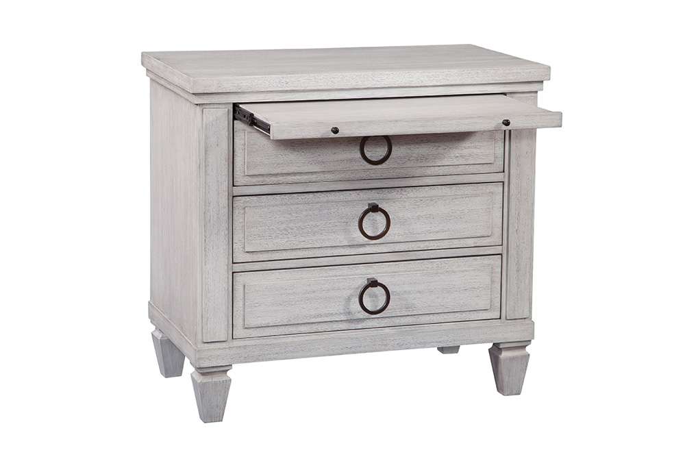 American Woodcrafters - Salter Path 3-Drawer Nightstand - White with Grain - 1020-431 veiw 2