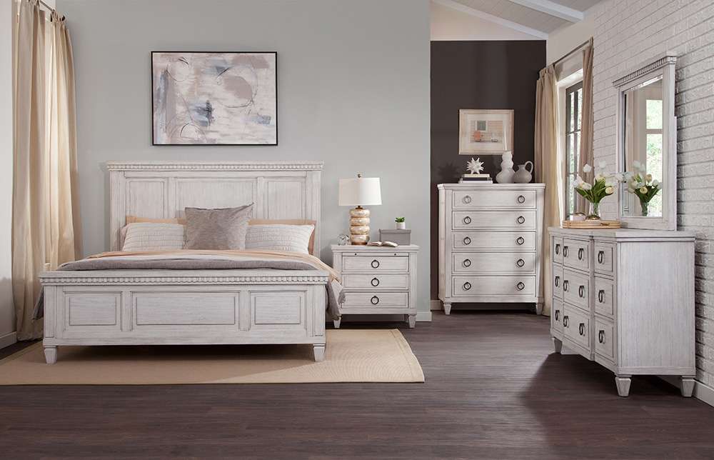 American Woodcrafters - Salter Path 3-Drawer Nightstand - White with Grain - 1020-431 veiw 5