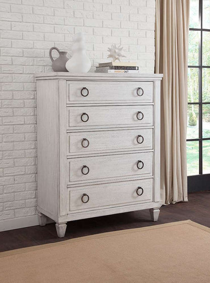 American Woodcrafters - Salter Path 5-Drawer Chest - White Grain - 1020-150 veiw 3
