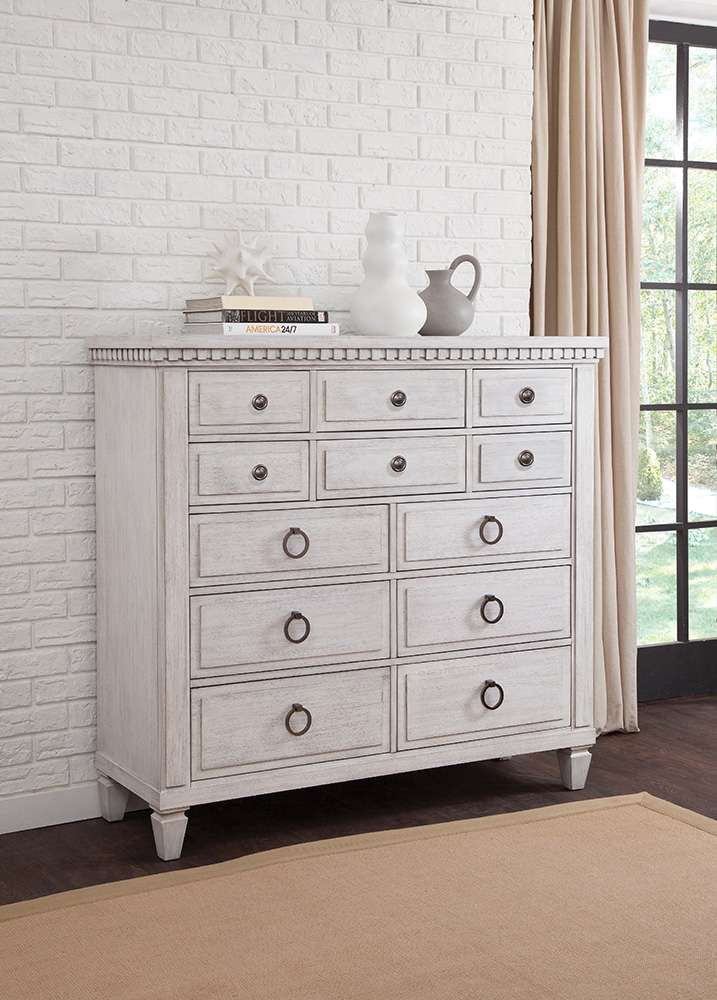 American Woodcrafters - Salter Path Gentlemens Chest - White Grain - 1020-212D veiw 2