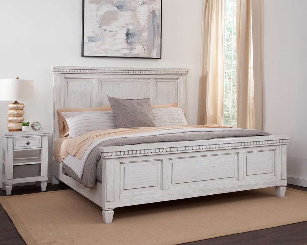 American Woodcrafters - Salter Path King Bed - White Grain - 1020-66PAN veiw 2