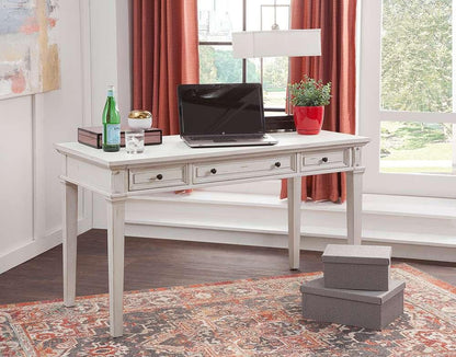 American Woodcrafters - Sedona 54in Writing Desk - Cobblestone White - 2410-330 veiw 3