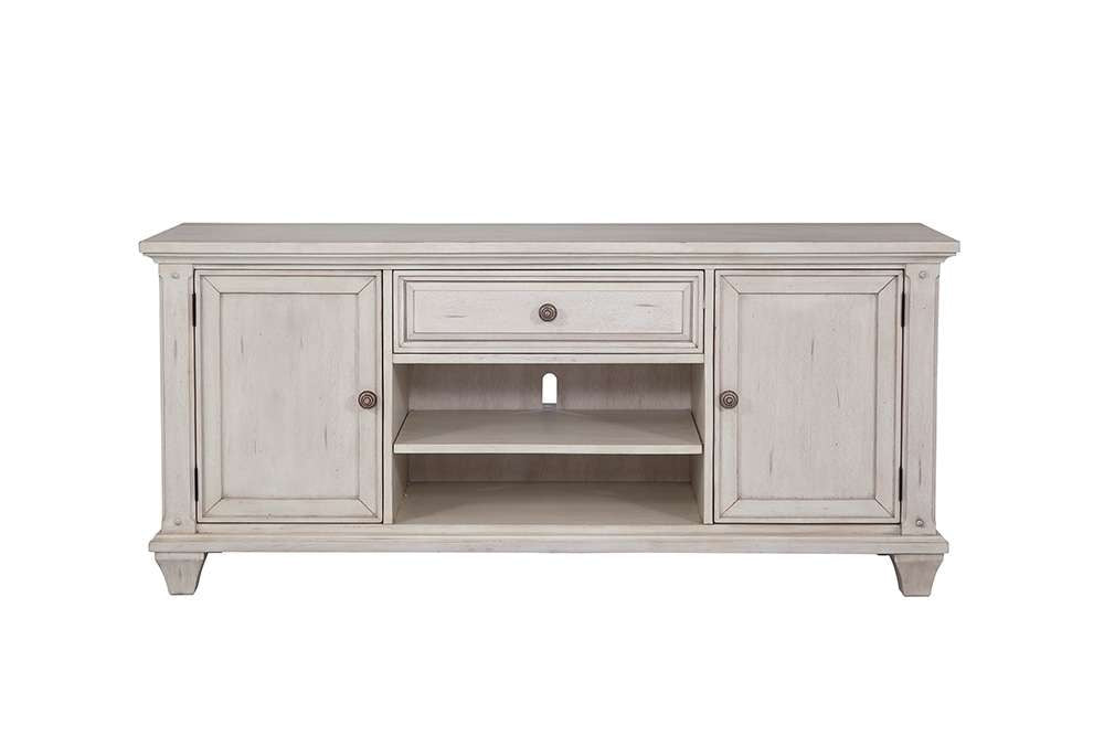 American Woodcrafters - Sedona 66in Entertainment Console - Cobblestone White - 2410-212 veiw 1