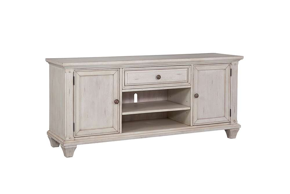 American Woodcrafters - Sedona 66in Entertainment Console - Cobblestone White - 2410-212 veiw 2