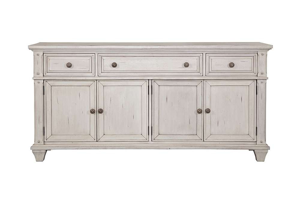 American Woodcrafters - Sedona 72in Entertainment Console in Cobblestone White - 2410-234 veiw 1