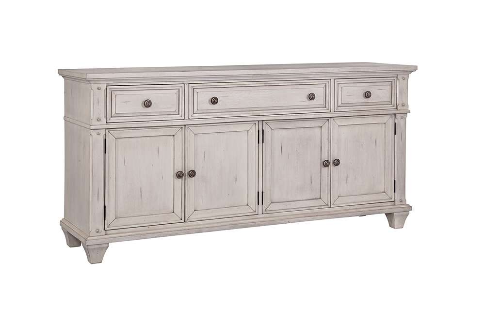 American Woodcrafters - Sedona 72in Entertainment Console in Cobblestone White - 2410-234 veiw 2