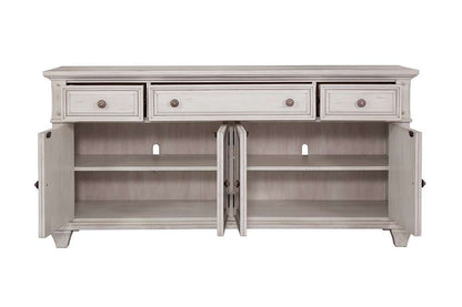 American Woodcrafters - Sedona 72in Entertainment Console in Cobblestone White - 2410-234 veiw 3