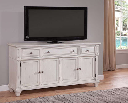 American Woodcrafters - Sedona 72in Entertainment Console in Cobblestone White - 2410-234 veiw 4