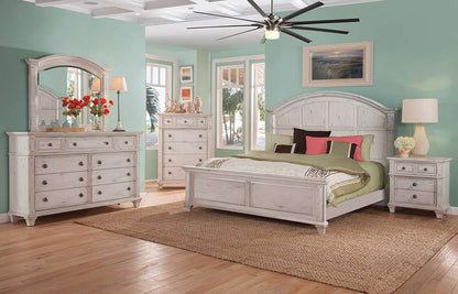 American Woodcrafters - Sedona Dresser with Mirror - Cobblestone White - 2410-DLM veiw 2