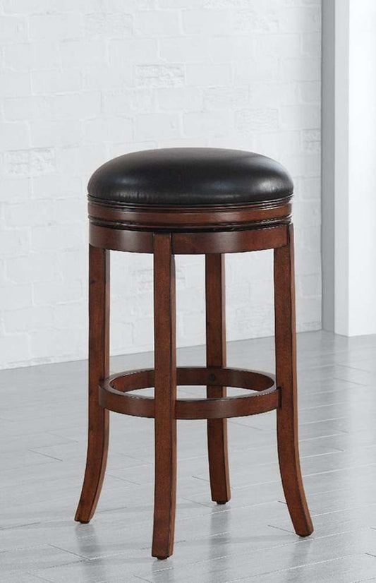 American Woodcrafters - Stella Backless Stool w/ Wood Frame - Medium Walnut - B2-200-34L veiw 1