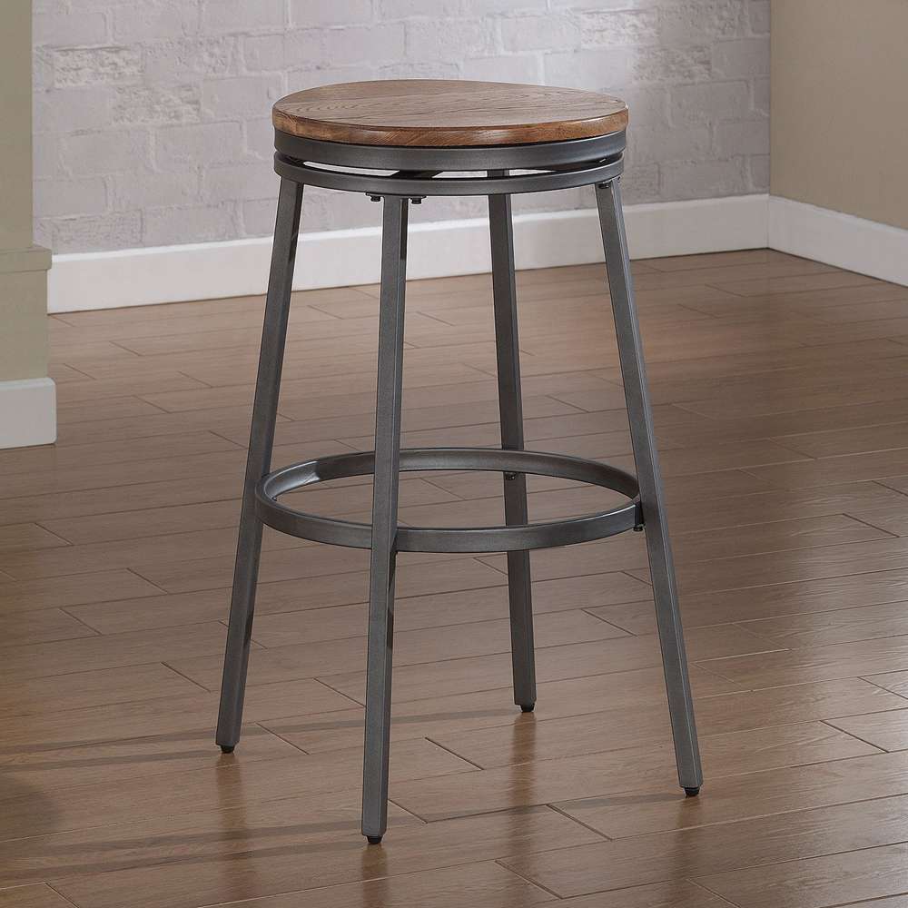 Stockton Backless Swivel Bar Stool - Thumbnail 4