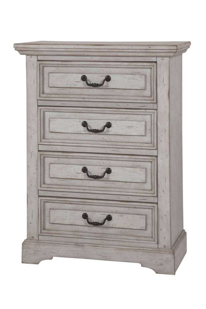 American Woodcrafters - Stonebrook 4 Drawer Chest - Light Distressed Antique Gray - 7820-140 veiw 1