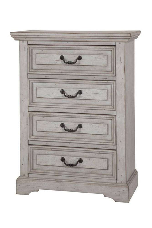 American Woodcrafters - Stonebrook 4 Drawer Chest - Light Distressed Antique Gray - 7820-140 veiw 1