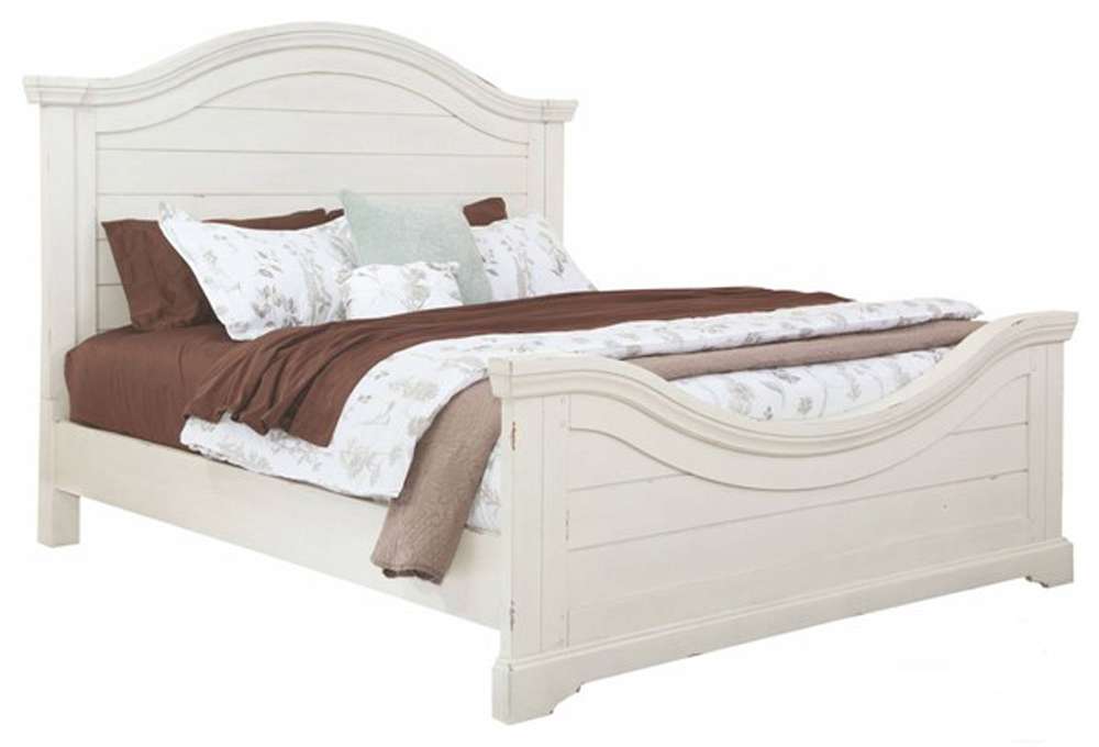 American Woodcrafters - Stonebrook 5 Pc Bedroom Set - Queen Bed, Dresser, Mirror, Chest, Nightstand - Distressed Antique White - 7810-QPNPN-5PCS veiw 2