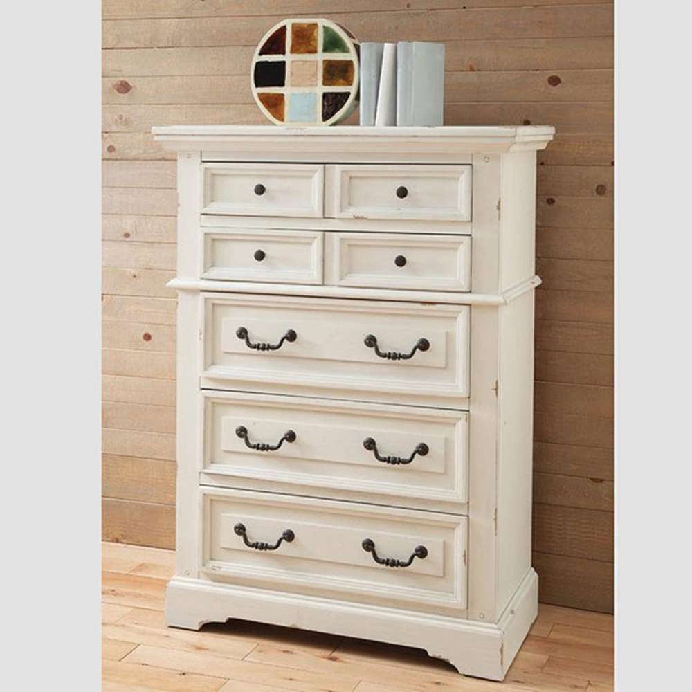American Woodcrafters - Stonebrook Chest - Distressed Antique White - 7810-150 veiw 4
