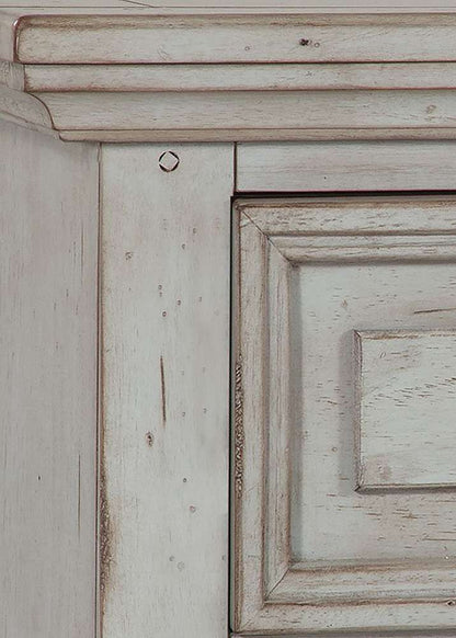 American Woodcrafters - Stonebrook Double Dresser with Mirror - Light Distressed Antique Gray - 7820-YDRMR veiw 2