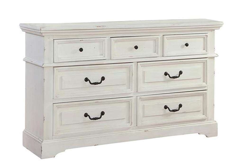 American Woodcrafters - Stonebrook Dresser - Distressed Antique White - 7810-270 veiw 1