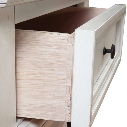 American Woodcrafters - Stonebrook Gentlemans Chest - Distressed Antique White - 7810-181 veiw 2