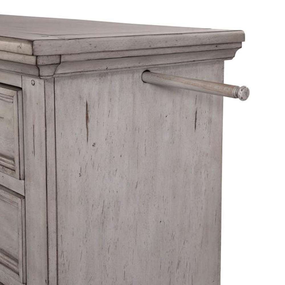 American Woodcrafters - Stonebrook Gentlemans Chest - Light Distressed Antique Gray - 7820-181 veiw 3
