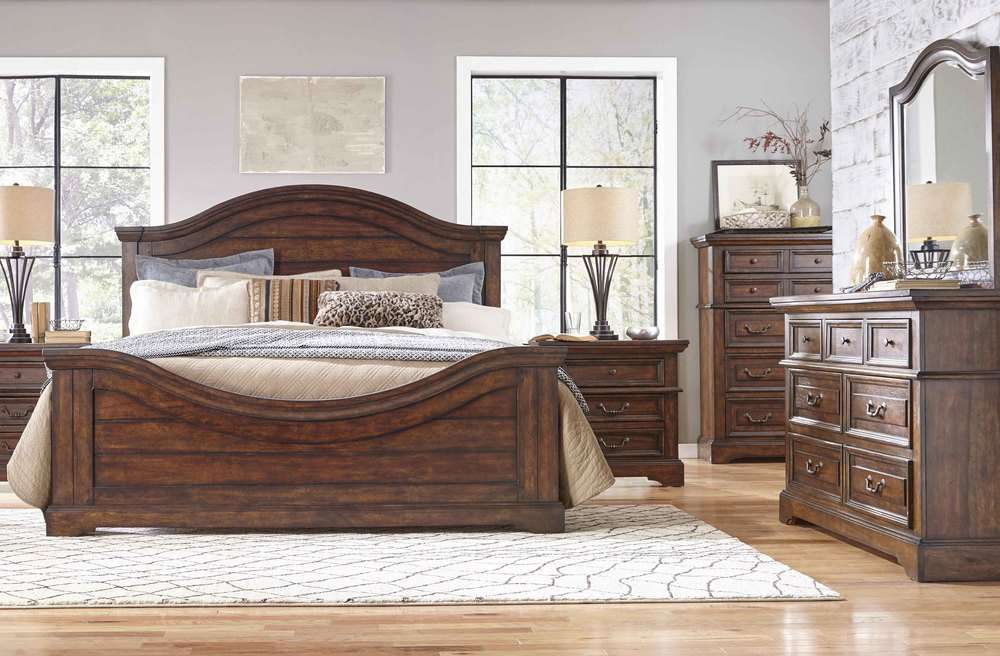 American Woodcrafters - Stonebrook Landscape Mirror - Tobacco Finish - 7800-040 veiw 3