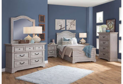 American Woodcrafters - Stonebrook Mirror - Light Distressed Antique Gray - 7820-030 veiw 3