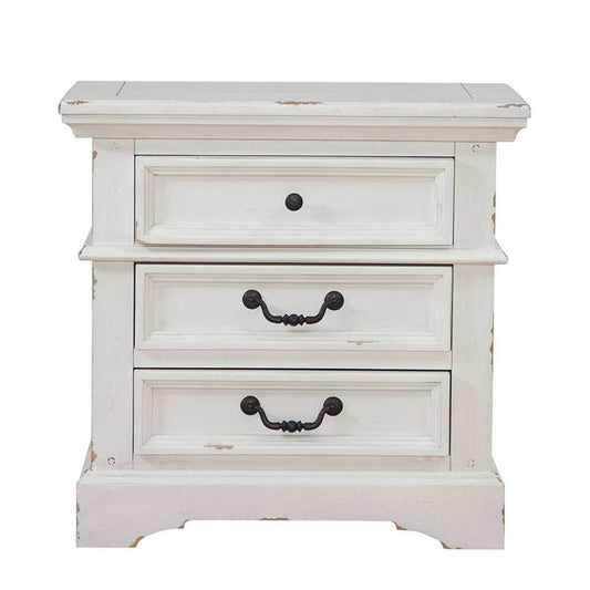 American Woodcrafters - Stonebrook Nightstand - Distressed Antique White - 7810-430 veiw 2