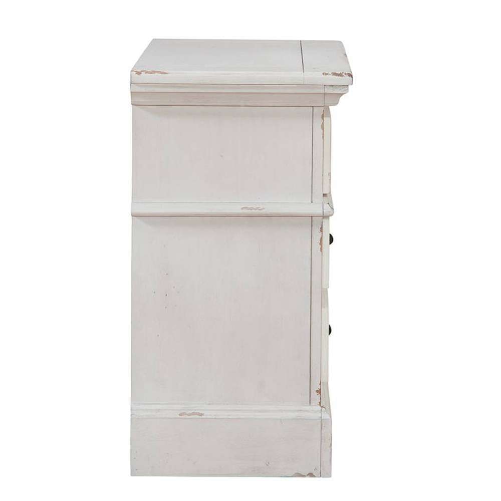 American Woodcrafters - Stonebrook Nightstand - Distressed Antique White - 7810-430 veiw 3