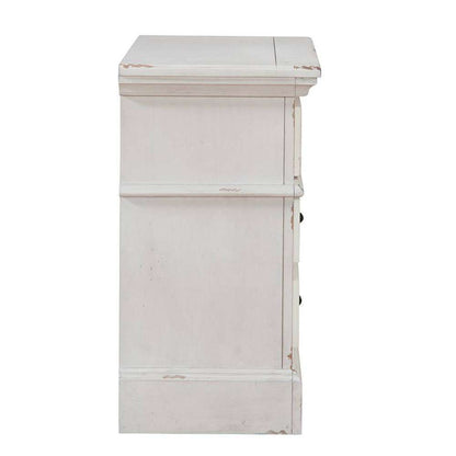 American Woodcrafters - Stonebrook Nightstand - Distressed Antique White - 7810-430 veiw 3